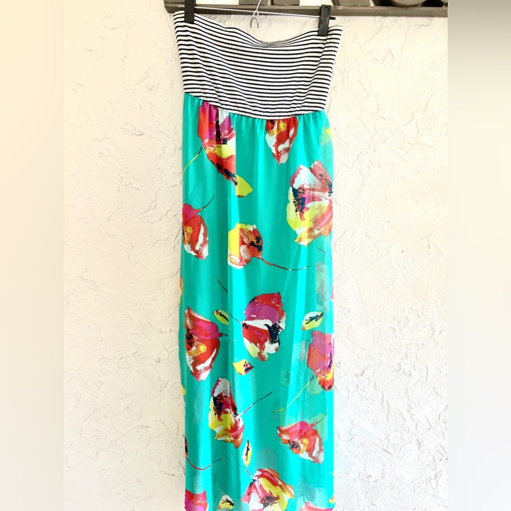 Strapless maxi dress